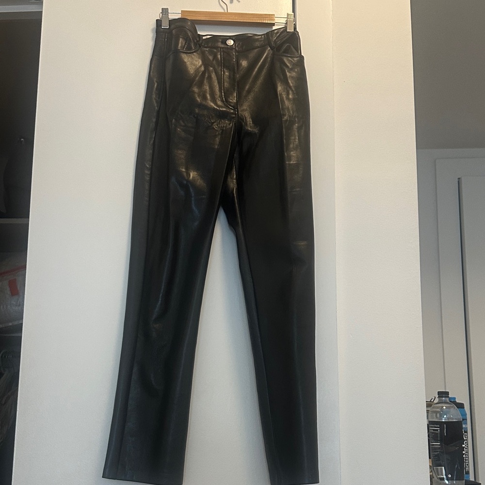 Black Melina Leather Pants